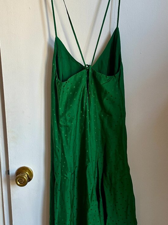 Sezane Aloise Dress Emerald Green - Size 8 - Picture 3 of 4